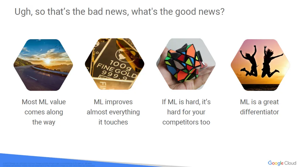 【Google ML】6 - Lesson 5 - ML會失敗的最常見十大陷阱 與 企業運行ML時，在ML各階段應該放的比重與心力