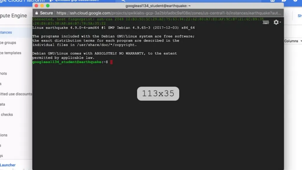 【Google ML】10 - Lab 1 - Rent-a-VM to process earthquake data - 在google雲端上分析地震資料與製圖，並儲存在雲端