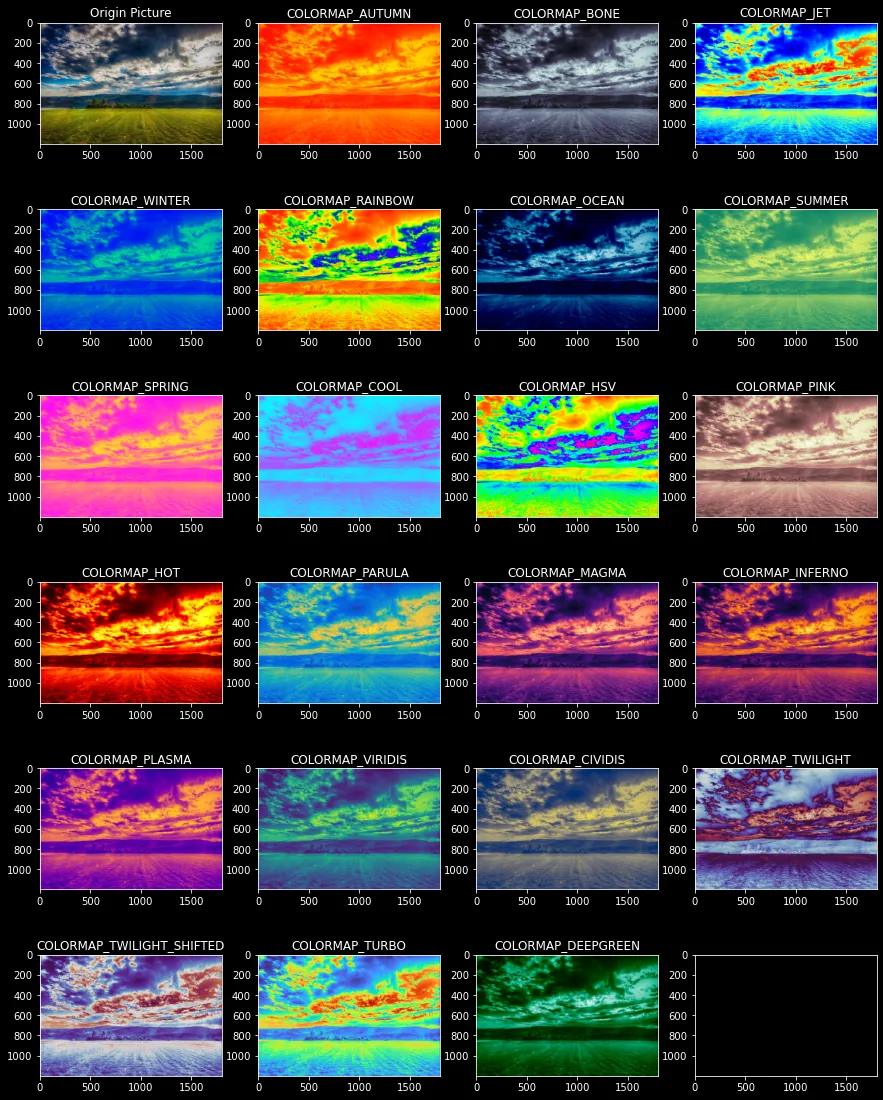 【OpenCV】27 - 顏色映射 — OpenCV 內建的自動配色 (cv2.applyColorMap)