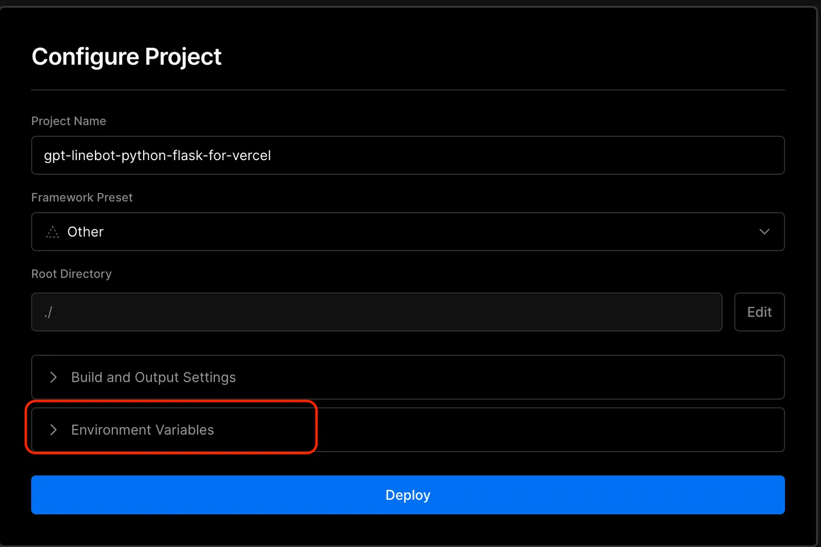 【Side Project】(全圖文教學) 用 Python flask 實作 ChatGPT 的 Linebot，並部屬至 Vercel 上