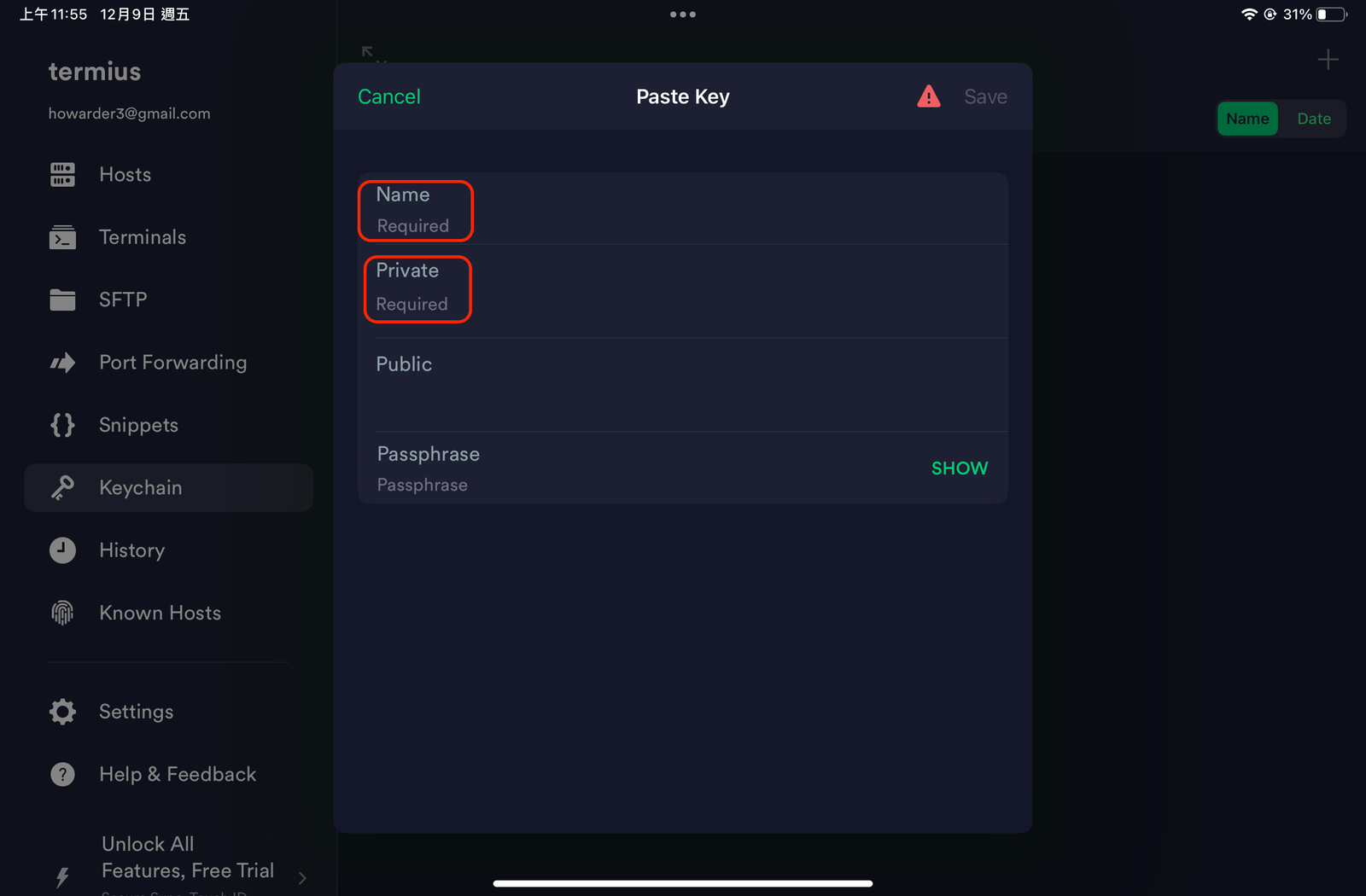 Featured image of post 【IOS】在 iphone, ipad 上透過 Termius 執行 ssh，連線至遠端的 terminal