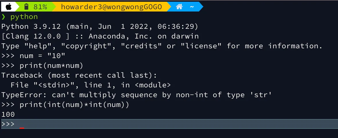 【Python】問題解決：TypeError: can't multiply sequence by non-int of type 'str'